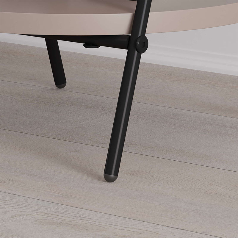 Side table Essel Megapap melamine light mocha color 35x35x42cm.