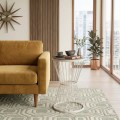 Hoffman Megapap metallic - Mdf side table in walnut - white color 35x35x58cm.