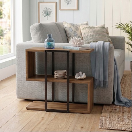 Τραπεζάκι βοηθητικό Homia Megapap χρώμα καρυδί Ud 56x25x56,5εκ.