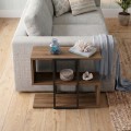 Homia Megapap melamine side table in walnut Ud color 56x25x56.5cm.