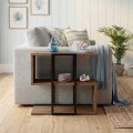 Homia Megapap melamine side table in walnut Ud color 56x25x56.5cm.