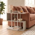 Homia Megapap melamine side table in sandstone color 56x25x56.5cm.