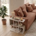 Homia Megapap melamine side table in sandstone color 56x25x56.5cm.
