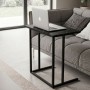Jango Megapap metallic - melamine side table in black marble effect color 60x35,5x65,5cm.