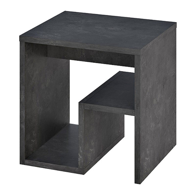 Bon Megapap melamine side table in retro grey color 40x35x40cm.