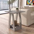 Deros Megapap melamine side table - nightstand in concrete grey color 45x45x56cm.
