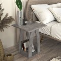 Deros Megapap melamine side table - nightstand in concrete grey color 45x45x56cm.