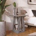 Deros Megapap melamine side table - nightstand in concrete grey color 45x45x56cm.