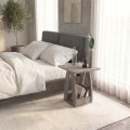 Deros Megapap melamine side table - nightstand in concrete grey color 45x45x56cm.