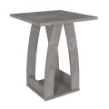 Deros Megapap melamine side table - nightstand in concrete grey color 45x45x56cm.