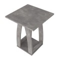 Deros Megapap melamine side table - nightstand in concrete grey color 45x45x56cm.