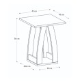 Τραπεζάκι βοηθητικό - Κομοδίνο Deros Megapap χρώμα sepet oak 45x45x56εκ.