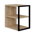 Τραπεζάκι βοηθητικό - Κομοδίνο Echo Megapap χρώμα sapphire oak 30x42x45εκ.