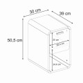 Τραπεζάκι βοηθητικό - Κομοδίνο Rovel Megapap χρώμα sepet oak 30x39x50,5εκ.