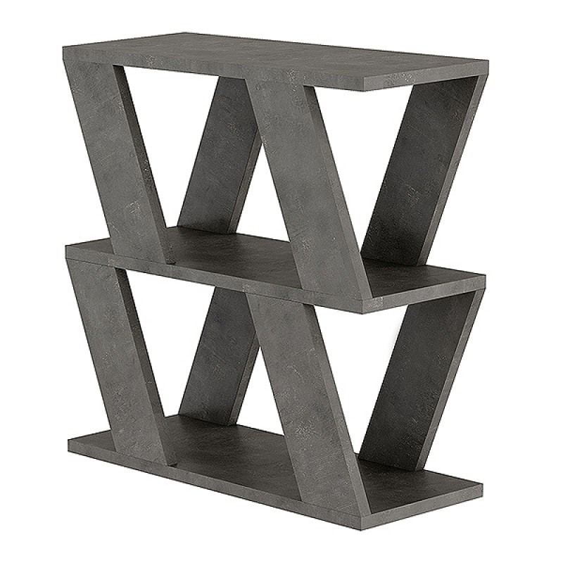 Lazena Megapap melamine side table in grey retro color 60x22x57cm.