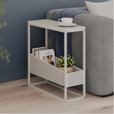 Τραπεζάκι βοηθητικό Lido Megapap χρώμα sandstone 60x22x62εκ.