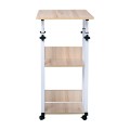 LIFT Βοηθ.Τραπεζάκι 60x40x68/85cm Μεταλ.Άσπρο/Maple
