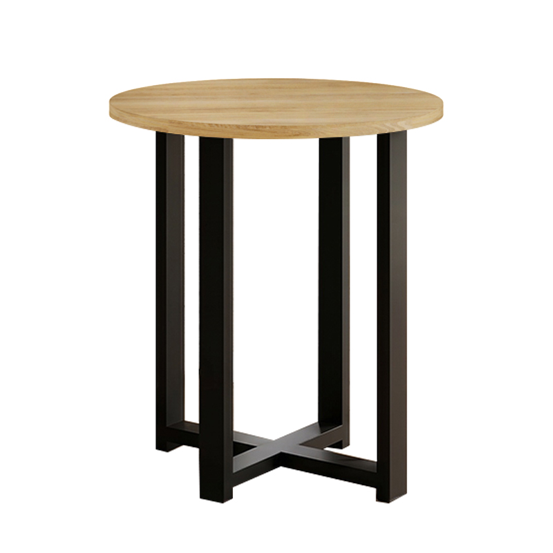 Mesa Megapap melamine side table in sapphire oak color Ø45x50cm.
