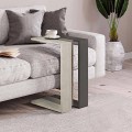 Muju Megapap melamine side table in light mocha/antique white/anthracite color 30x40x57cm.
