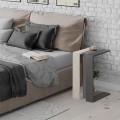 Muju Megapap melamine side table in light mocha/antique white/anthracite color 30x40x57cm.