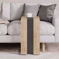 Muju Megapap melamine side table in natural beech/anthracite color 30x40x57cm.