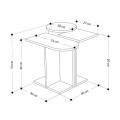 Mund Megapap melamine side table in natural beech/anthracite/white color 50x27x46cm.