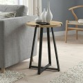 Pedro Megapap metallic - melamine side table in sonoma - anthracite color 44x44x58cm.
