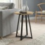Pedro Megapap metallic - melamine side table in sonoma - anthracite color 44x44x58cm.