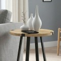 Pedro Megapap metallic - melamine side table in sonoma - anthracite color 44x44x58cm.
