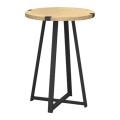 Pedro Megapap metallic - melamine side table in sonoma - anthracite color 44x44x58cm.