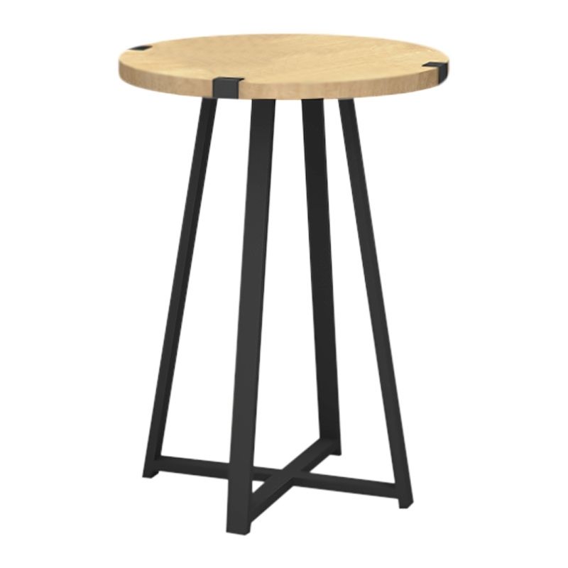 Pedro Megapap metallic - melamine side table in sonoma - anthracite color 44x44x58cm.