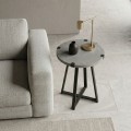 Pedro Megapap metallic - melamine side table in anthracite color 44x44x58cm.