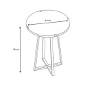 Pedro Megapap metallic - melamine side table in anthracite color 44x44x58cm.