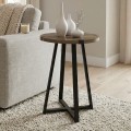 Pedro Megapap metallic - melamine side table in walnut - anthracite color 44x44x58cm.