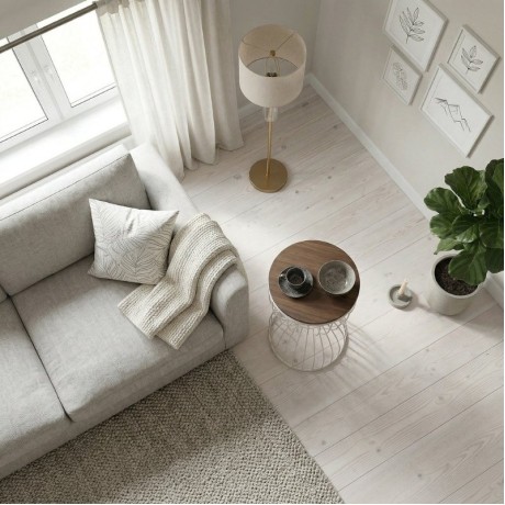 Pino Megapap metallic - Mdf side table in walnut - white color 35x35x58cm.