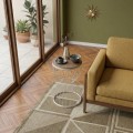 Pino Megapap metallic - Mdf side table in walnut - white color 35x35x58cm.
