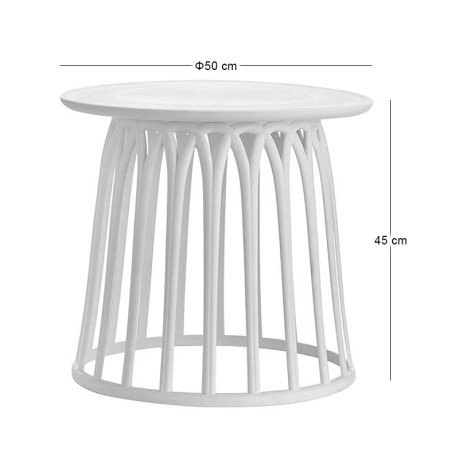 SABA PP-UV Side Table D.50 White