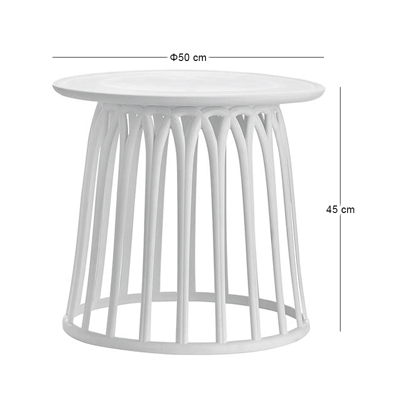 SABA PP-UV Side Table D.50 White