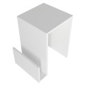Τραπεζάκι βοηθητικό Regnar Megapap χρώμα λευκό  43,1x33,5x52εκ.