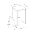 Τραπεζάκι βοηθητικό Regnar Megapap χρώμα λευκό  43,1x33,5x52εκ.