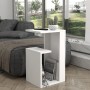 Rosana Megapap melamine side table in white color 35x29,5x60cm.