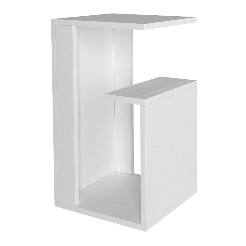 Rosana Megapap melamine side table in white color 35x29,5x60cm.