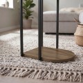 Roya Megapap melamine side table in light walnut color 41.5x32x56cm.
