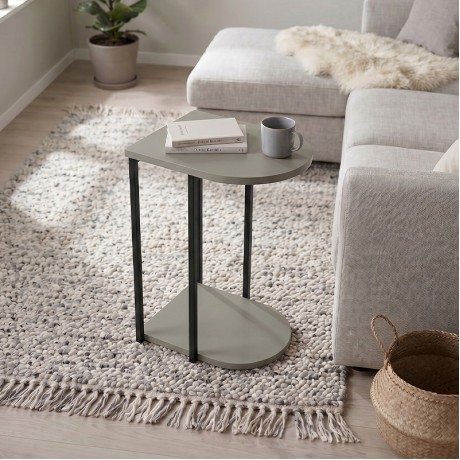 Roya Megapap melamine side table in ash green color 41.5x32x56cm.