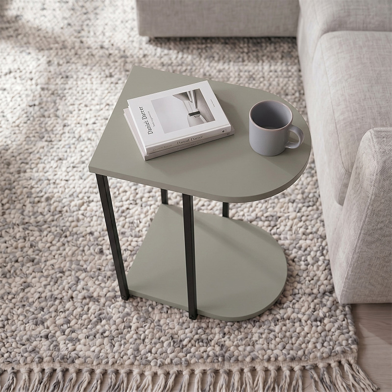 Τραπεζάκι βοηθητικό Roya Megapap χρώμα ash green 41,5x32x56εκ.