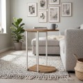 Τραπεζάκι βοηθητικό Roya Megapap χρώμα καρυδί Ud 41,5x32x56εκ.