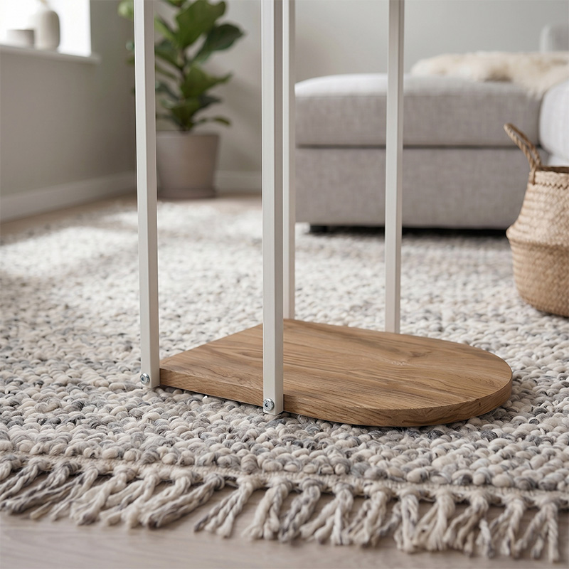 Τραπεζάκι βοηθητικό Roya Megapap χρώμα καρυδί Ud 41,5x32x56εκ.