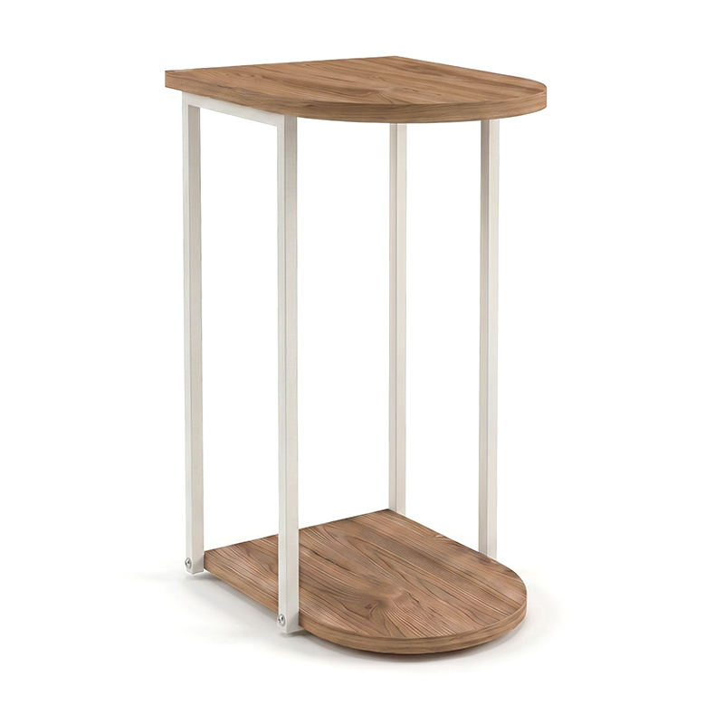 Τραπεζάκι βοηθητικό Roya Megapap χρώμα καρυδί Ud 41,5x32x56εκ.