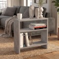 Silvanus Megapap melamine side table in concrete grey color 51x17,5x49cm.
