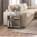 Silvanus Megapap melamine side table in concrete grey color 51x17,5x49cm.